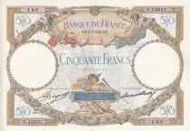 Frankreich 50 Francs - Luc Olivier Merson - 05-07-1934 - Serial Y.15651 - P.80