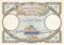 Frankreich 50 Francs - Luc Olivier Merson - 19-03-1927 - Serial M.190 -  P.80