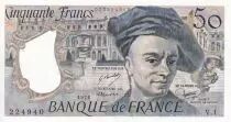 Frankreich 50 Francs - Quentin de la Tour - 1976 - Serial V.1 - XF to AU - P.152a