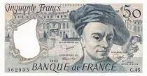 Frankreich 50 Francs - Quentin de la Tour - 1986 - Serial C.45 - P.152