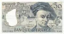 Frankreich 50 Francs - Quentin de la Tour - 1986 - Serial C.45