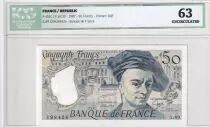 Frankreich 50 Francs - Quentin de la Tour - 1987 - Serial G.49 - ICG 63UNC