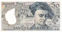 Frankreich 50 Francs - Quentin de la Tour - 1987 - Serial R.49 - UNC - P.152c