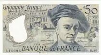 Frankreich 50 Francs - Quentin de la Tour - 1989 - Serial U.56