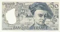 Frankreich 50 Francs - Quentin de la Tour - 1991 - Serial M.64