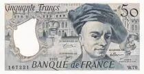 Frankreich 50 Francs - Quentin de la Tour - 1992 - Serial W.70 - UNC - P.152f