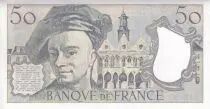Frankreich 50 Francs - Quentin de la Tour - 1992 - Serial W.70 - UNC - P.152f