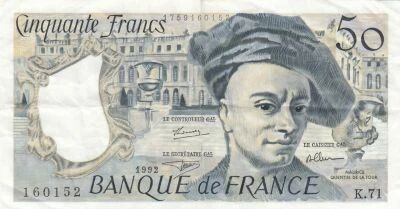 Frankreich 50 Francs - Quentin de la Tour - 1992 - Series K.71