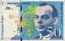Frankreich 50 Francs - Saint-Exup�ry - 1992 - Lettre G - F.72.01ag