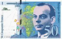 Frankreich 50 Francs - Saint-Exup�ry - 1992 - Lettrer Z - Without sheep - P.157