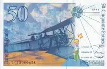 Frankreich 50 Francs - Saint-Exupery - 1994 - Letter T - P.157