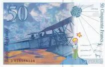 Frankreich 50 Francs - Saint-Exup&eacute;ry - 1996 - Letter D - P.157