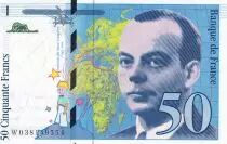 Frankreich 50 Francs - Saint-Exupery - 1997 - Letter W - P.157