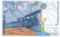 Frankreich 50 Francs - Saint-Exup&eacute;ry - 1997 - Letter X - P.157