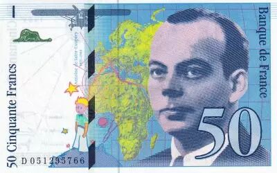 Frankreich 50 Francs - Saint-Exup�ry - 1999 - Letter D - P.157