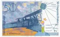 Frankreich 50 Francs - Saint-Exup&eacute;ry - 1999 - Letter G - P.157