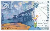 Frankreich 50 Francs - Saint-Exup&eacute;ry - 1999 - Letter U - P.157