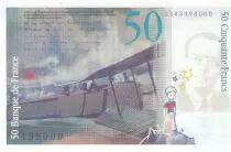 Frankreich 50 Francs - Saint-Exup&eacute;ry -1984 - Proof Type 2 gray star- Serial H.88