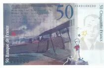 Frankreich 50 Francs - Saint-Exup&eacute;ry -1984 - Proof Type 3 white star - Serial H.88
