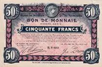 Frankreich 50 Francs - Ville -  Roubaix-Tourcoing  - 10&eacute;me S&eacute;rie - 21-04-1917 - R6013