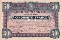 Frankreich 50 Francs - Ville -  Roubaix-Tourcoing - 11&eacute;me S&eacute;rie - 20-07-1917 -R6020