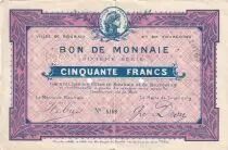 Frankreich 50 Francs - Ville -  Roubaix-Tourcoing - 6&eacute;me S&eacute;rie - 5168