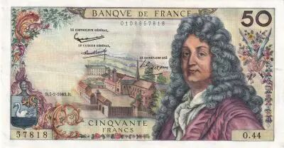 Frankreich 50 Francs, Racine - 07-02-1963 - Serial O.44