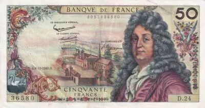 Frankreich 50 Francs, Racine - 07-06-1962 - Serial D.24