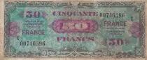 Frankreich 50 Francs Allied Military Currency - 1945 Serial X