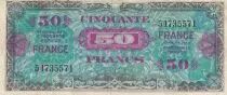 Frankreich 50 Francs Allied Military Currency - 1945 without Serial - VF