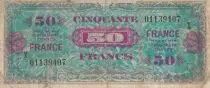 Frankreich 50 Francs AMC  - 1944 - Serial X - Fine