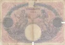 Frankreich 50 Francs blue and pink - 06-09-1915 - Serial O.6411