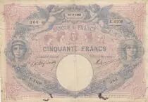 Frankreich 50 Francs Blue and Pink - 1901