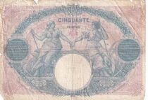 Frankreich 50 Francs Blue and Pink - August 12, 1919 - Series F.8564