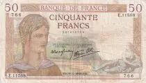 Frankreich 50 Francs Ceres - 09-11-1939 - Serial E.11508