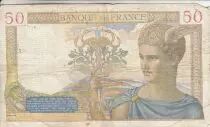 Frankreich 50 Francs Ceres - 14-03-1940 Serial W.12964