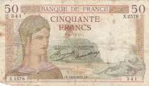 Frankreich 50 Francs Ceres - 14-08-1935 - Serial X.2578
