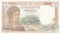 Frankreich 50 Francs Ceres - 16-04-1936 - Serial C.4112