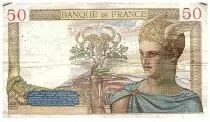 Frankreich 50 Francs Ceres - 22.02.1940 - Serial Z.12302 - Fay.18.39