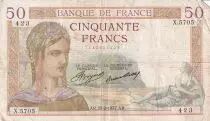 Frankreich 50 Francs Ceres - 25-02-1937 - Serial X.5705