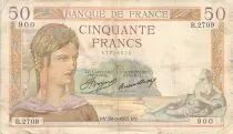 Frankreich 50 Francs Ceres - 29-08-1935 - Serial R.2709 - F