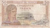 Frankreich 50 Francs Ceres - 30-03-1939 - Serial C.10065