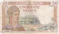 Frankreich 50 Francs Ceres - 31-03-1938 - Serial D.8008