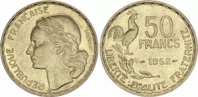 Frankreich 50 Francs Guiraud - 1952
