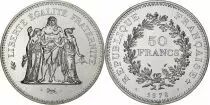 Frankreich 50 Francs Hercules - 1978 Silver