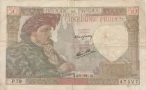 Frankreich 50 Francs Jacques Coeur - 05-05-1941 Serial P.79 - F