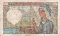 Frankreich 50 Francs Jacques Coeur - 05-09-1940 - Serial Q.15 - F to VF - P.93