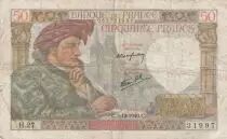 Frankreich 50 Francs Jacques Coeur - 05-12-1940 Serial H.27 - F