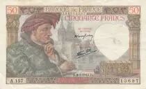Frankreich 50 Francs Jacques Coeur - 08-01-1942 - Serial A.157 - VF