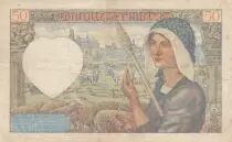 Frankreich 50 Francs Jacques Coeur - 08-01-1942 Serial N.155
